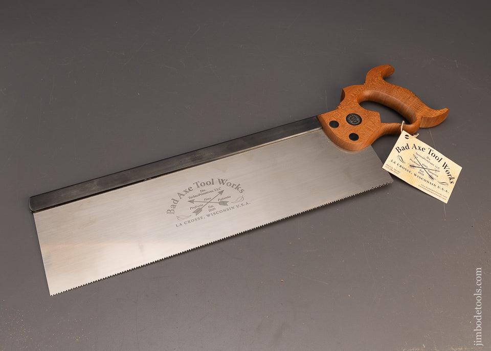 Mint in Wrapper BAD AXE TOOL WORKS 16 Inch Tenon Saw - 116109