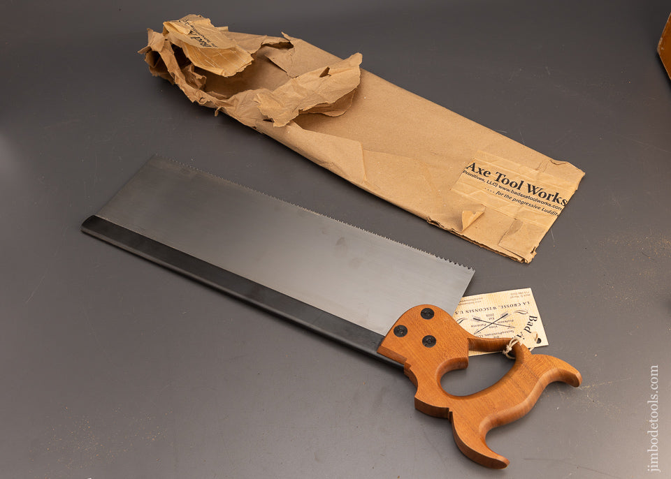 Mint in Wrapper BAD AXE TOOL WORKS 16 Inch Tenon Saw - 116109
