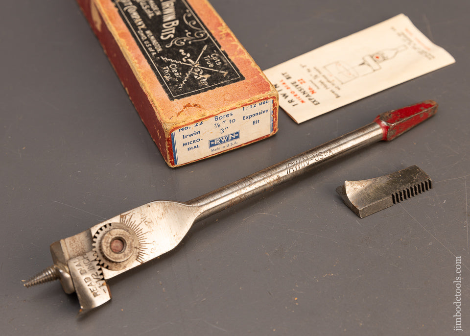 IRWIN No. 22 Expansive Bit in Box - 116114