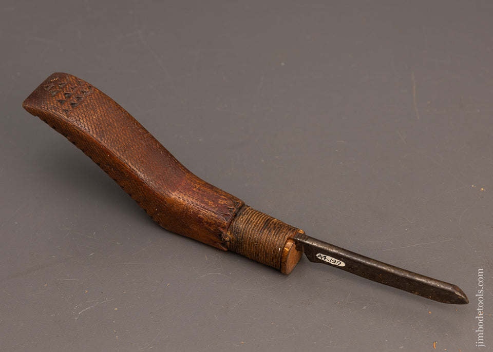 Fancy Chip Carved Vintage Native American Crooked Knife - 116183