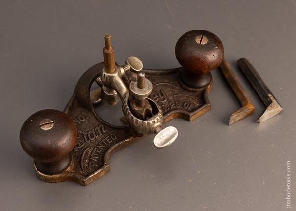 100% Complete STANLEY No. 71 Router Plane with All 3 Blades - 116190