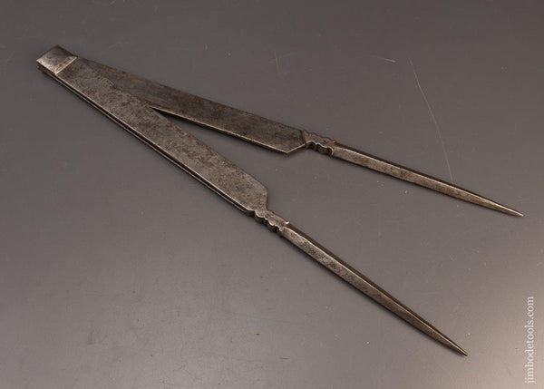 Gorgeous Hand Forged 18th Century Armorer’s Dividers - 116203