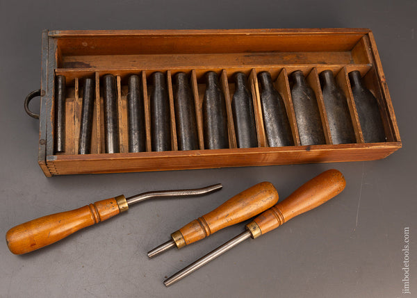 RARE & FINE! Fifteen Piece No. 450 Patternmaker's Gouge Set by ADAMS & NELSON CO - 116028