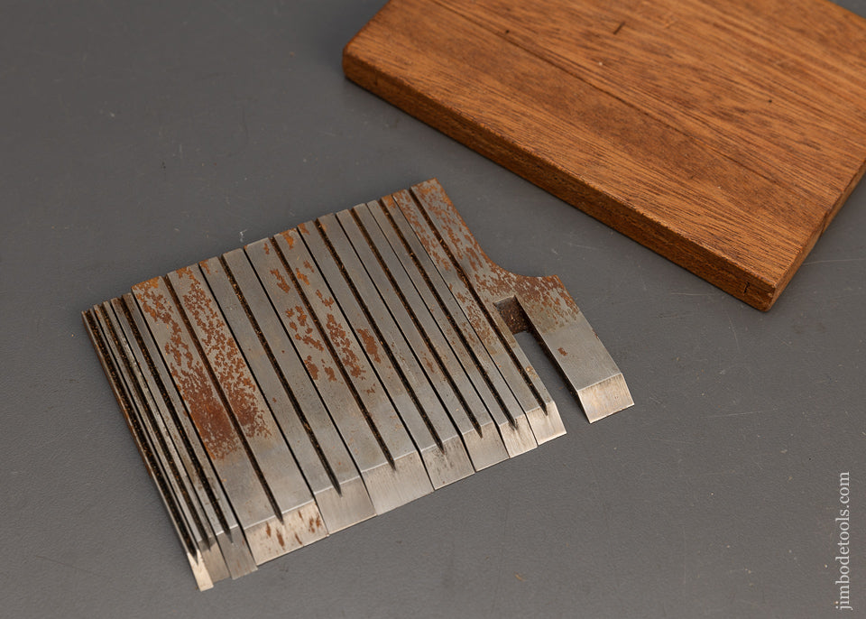 Full Set of 10 Plow Plane Irons for STANLEY MILLERS PATENT No. 41, 42, 43, 44 Planes Reproductions - 116220