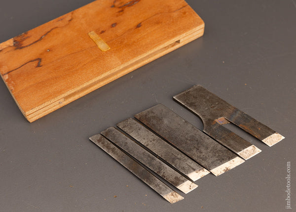 5 Original Skewed Irons for STANLEY No. 46 Plow Plane - 116241