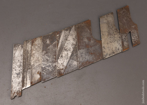 Set of 9 Skewed Irons for STANLEY No. 46 Plow Plane - 116254