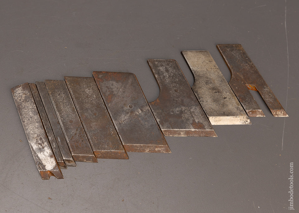 Set of 9 Skewed Irons for STANLEY No. 46 Plow Plane - 116254