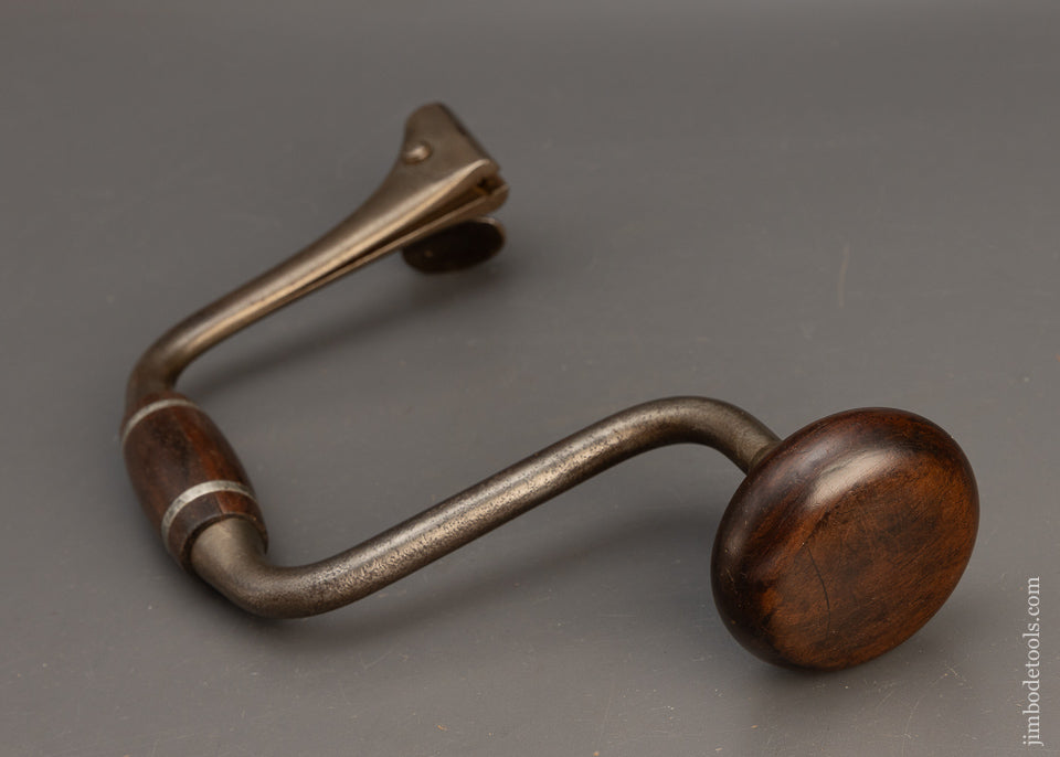 10 Inch JOHN S. FRAY No. 110 Spofford Patent Brace with Pewter Rings & Rosewood Handles - 116279