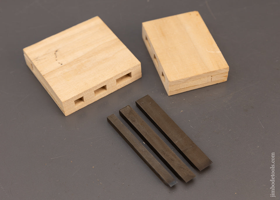 Mint Set of 3 After Market Plow Plane Irons for STANLEY MILLERS PATENT 41-44 Planes - 116311