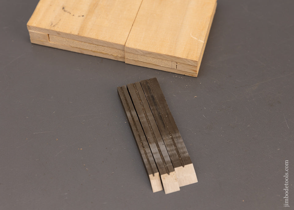 Mint Set of 3 After Market Plow Plane Irons for STANLEY MILLERS PATENT 41-44 Planes - 116311