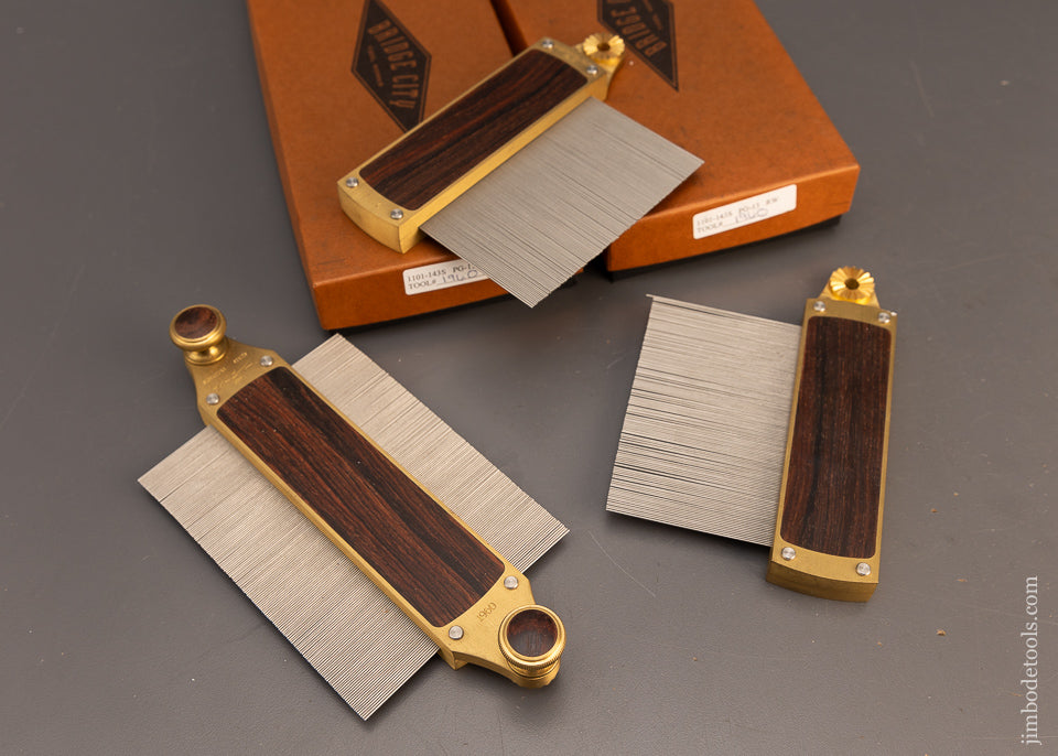 BRIDGE CITY TOOL WORKS PG-13 Set of 3 Profile Gauges Rosewood In Boxes - 116339
