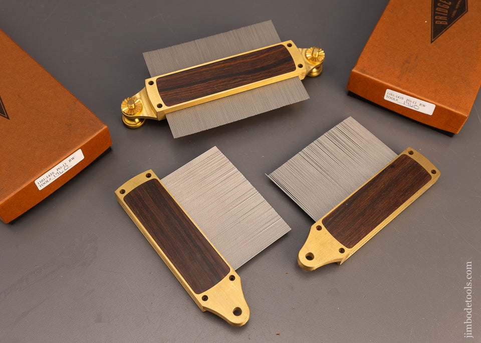 BRIDGE CITY TOOL WORKS PG-13 Set of 3 Profile Gauges Rosewood In Boxes - 116339