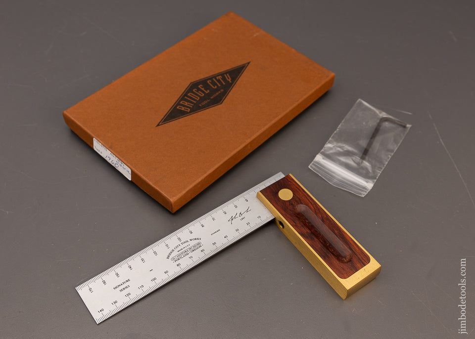 BRIDGE CITY TOOL WORKS AS-7 Adjustable Try Square Mint in Box - 116364