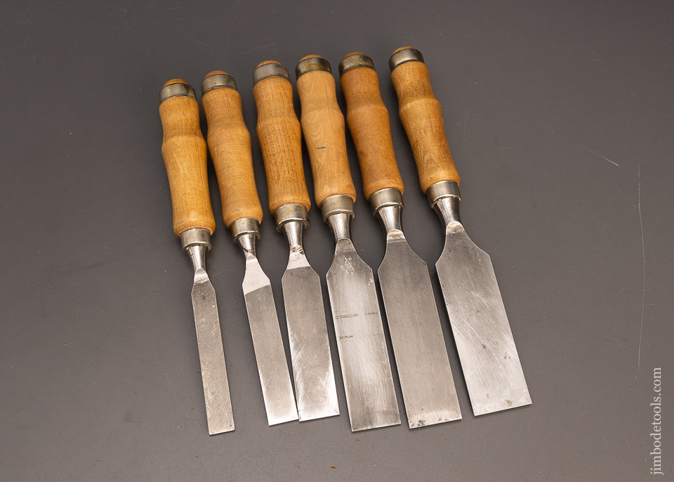 PFEIL SWISS MADE High Quality Set of 6 Tang Firmer Chisels - 116372