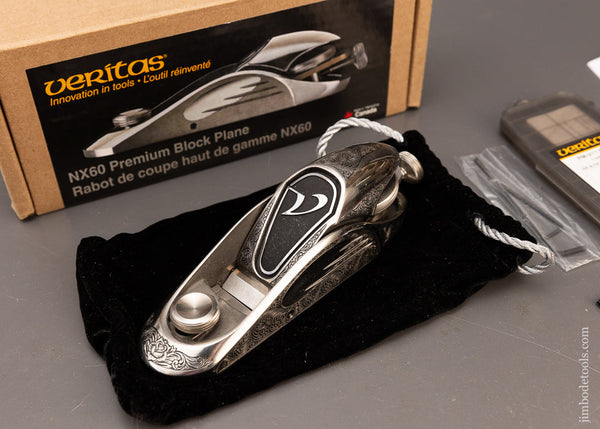 Lavishly Engraved LEE VALLEY NX 60 Premium Block Plane Mint in Box - 116403
