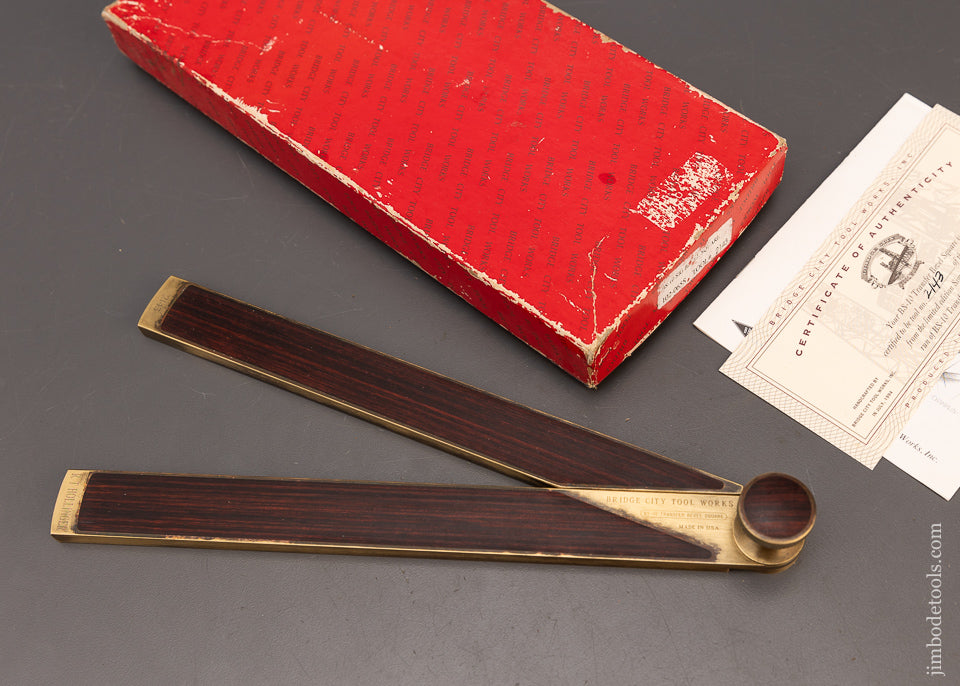 BRIDGE CITY TOOL WORKS BS-10 Bevel Square Near Mint in Box  Minor Corrosion - 116412