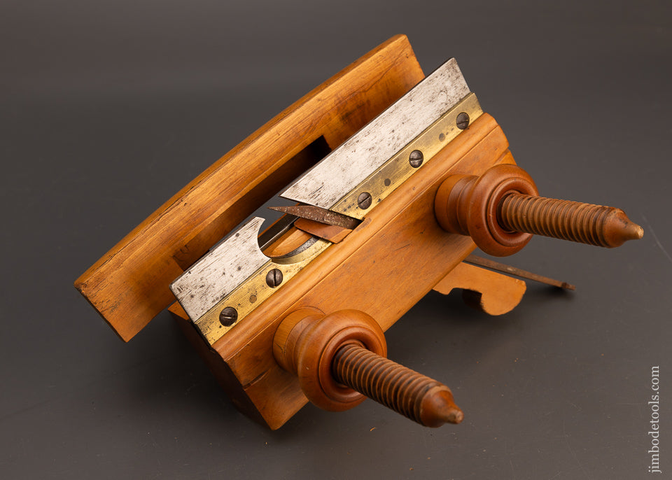 Fantastic Solid Boxwood Screw Arm Plow Plane by J. & L. DENISON SAYBROOK - 116416
