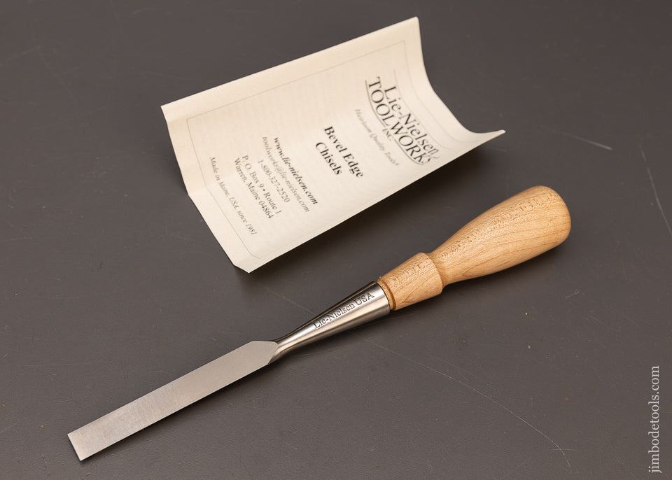 LIE NIELSEN 1/2 Inch Bevel Edge Chisel Mint in Box - 116422
