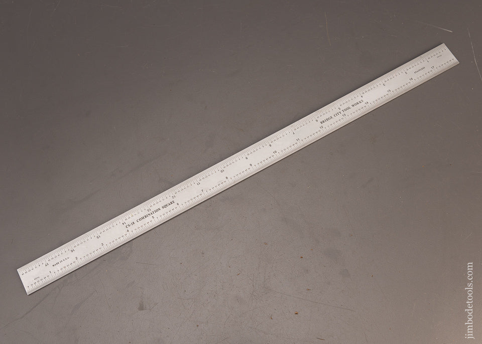 BRIDGE CITY TOOL WORKS CS-18 Slotted Rule for Combination Square 18 Inch Mint - 116430