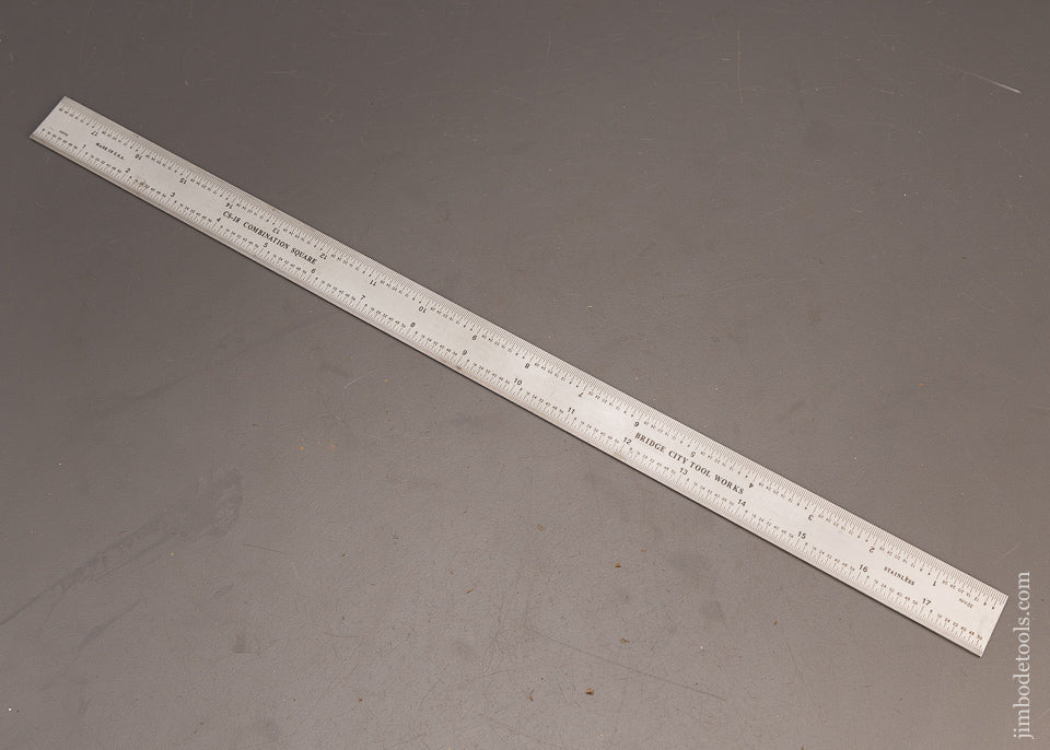 BRIDGE CITY TOOL WORKS CS-18 Slotted Rule for Combination Square 18 Inch Mint - 116431