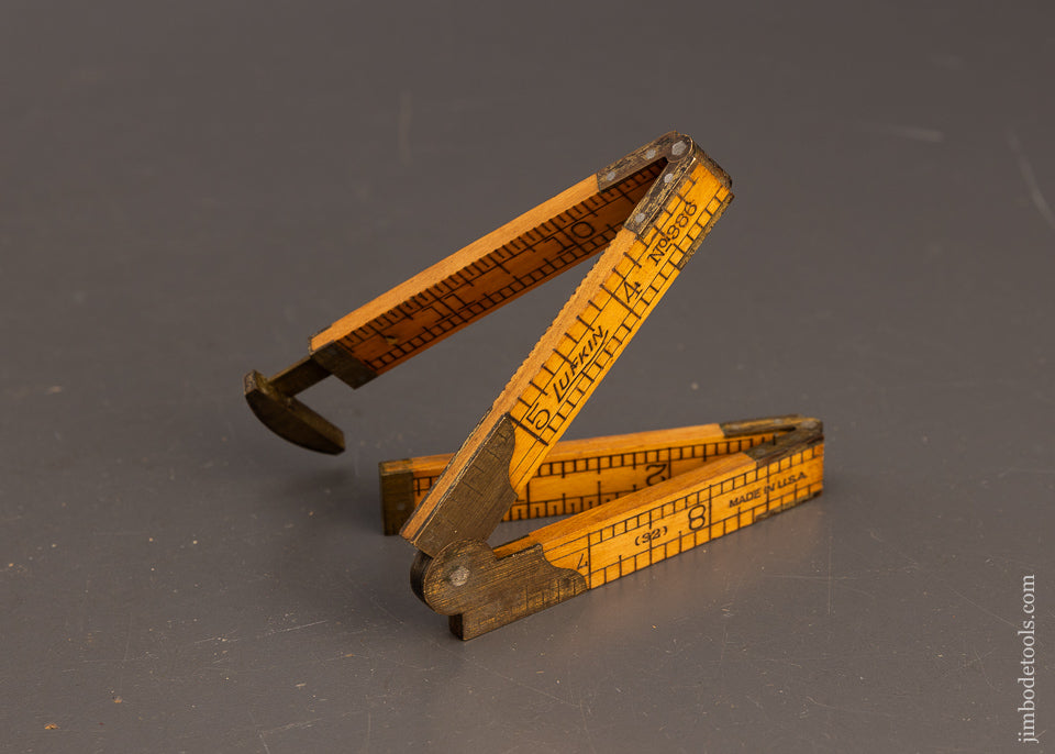 Extra Fine LUFKIN No. 386 (32) 4 Fold Boxwood Caliper Rule - 116452