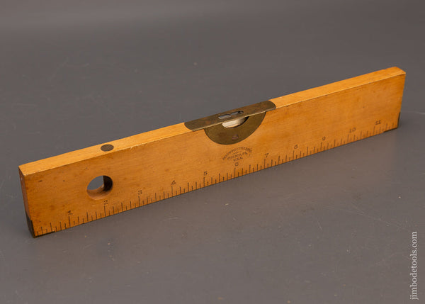 Near Mint DISSTON Boxwood Rule with Plumb & Level Vials 12 Inch RARE - 116459