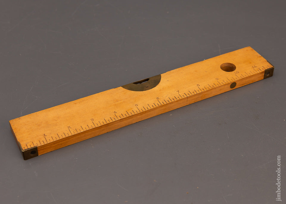 Near Mint DISSTON Boxwood Rule with Plumb & Level Vials 12 Inch RARE - 116459