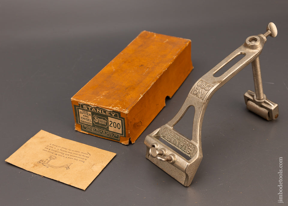 Mint in Box STANLEY No. 200 Cutter & Chisel Grinding & Honing Jig 100% Complete - 116463
