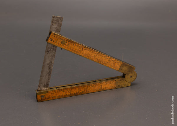 STEPHENS & CO. No. 36 Combination Level, Boxwood Rule, Protractor, Inclinometer - 116474