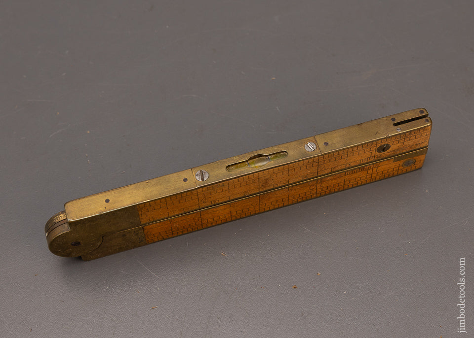 STEPHENS & CO. No. 36 Combination Level, Boxwood Rule, Protractor, Inclinometer - 116474