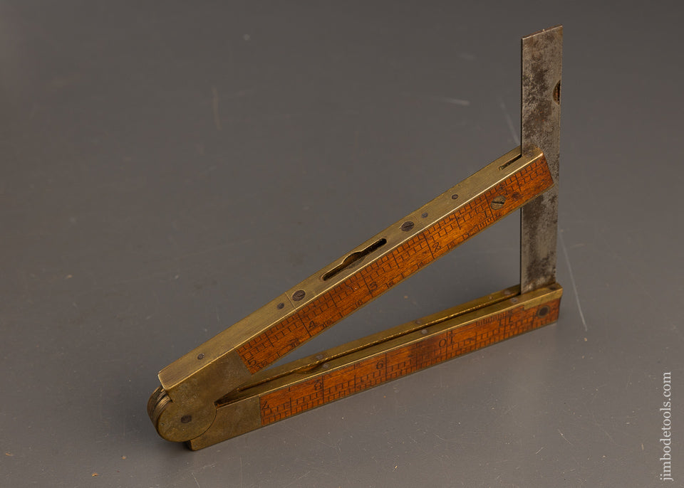 Sweet STEPHENS & CO. No. 36 Combination Level, Boxwood Rule, Protractor & Inclinometer - 116475