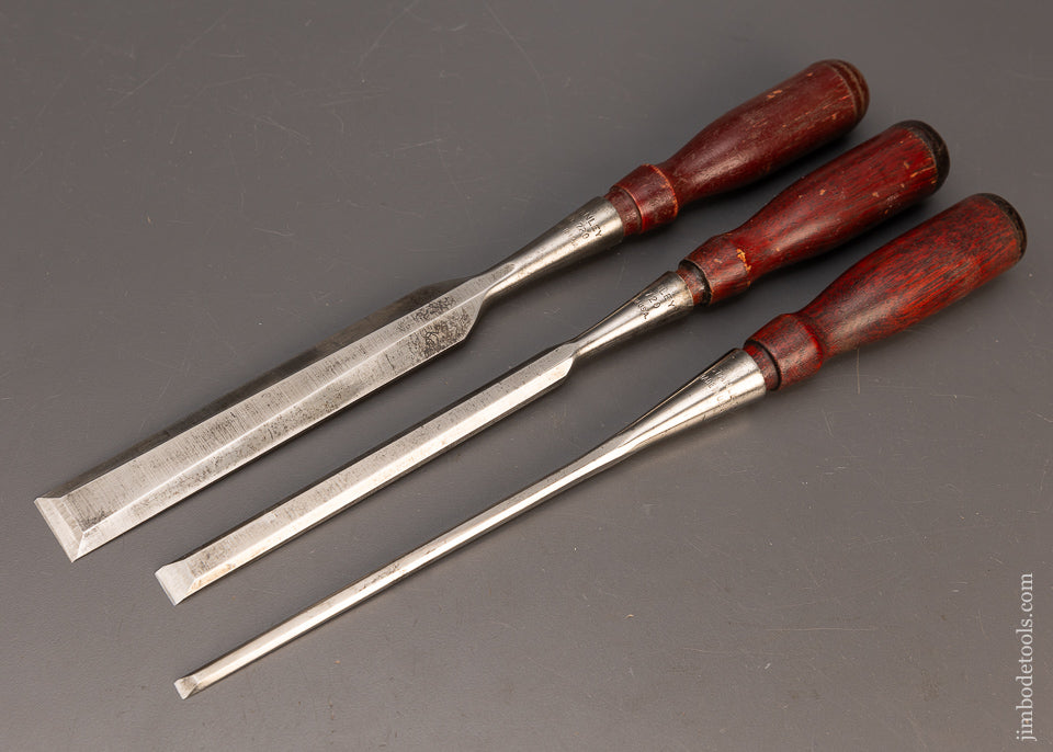 Magnificent Set of 3 STANLEY No. 720 Chisels - 116499