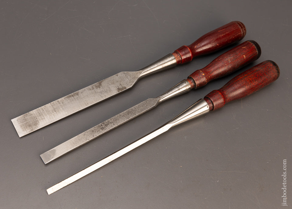 Magnificent Set of 3 STANLEY No. 720 Chisels - 116499