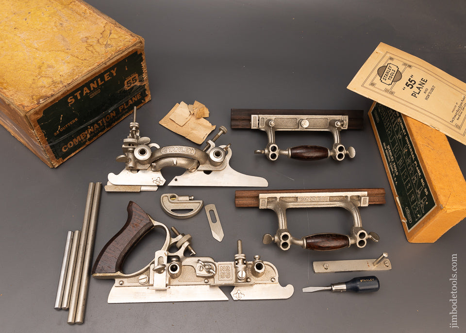 100% Complete Near Mint STANLEY No. 55 Combination Plane in Original Box - 116507