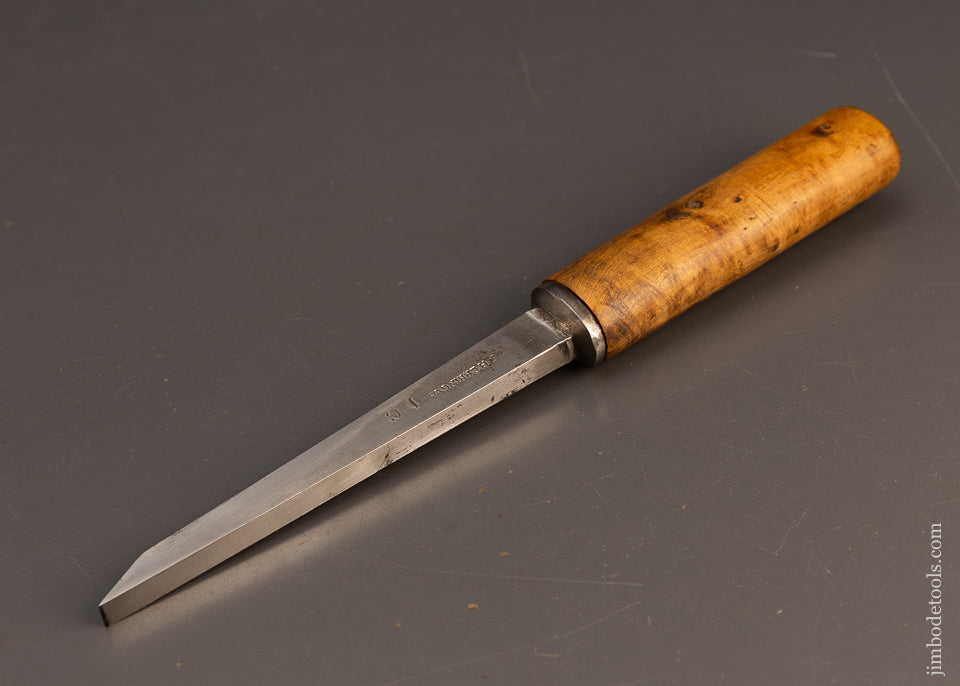 HERRING 3/8 x 12 1/2 Inch Boxwood Handled Pig Sticker Mortise Chisel - 116522