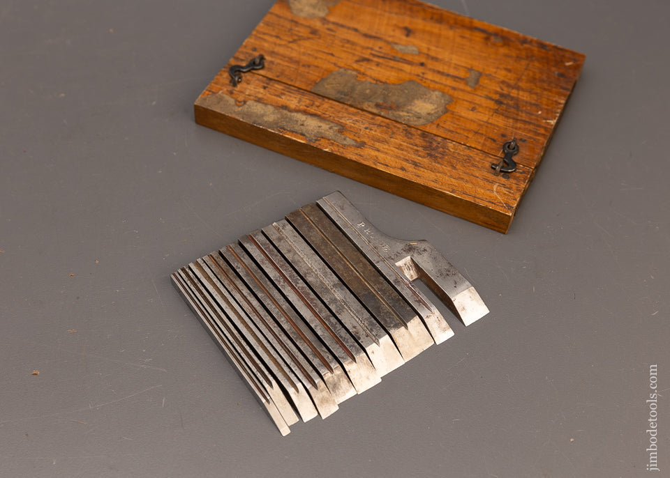 Original Set of Plow Plane Irons for STANLEY MILLER’S PATENT No. 41, 42, 43, 44 Planes - 116525