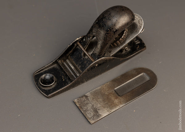 Early STANLEY No. 103 Adjustable Block Plane Fine with Spare Iron - 116526