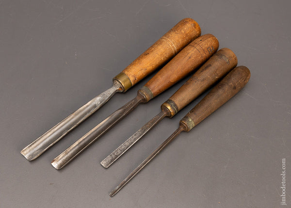4 Good D.R. BARTON Carving Gouges - 116534