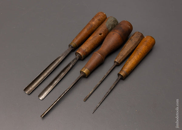 Set of 5 Good BUCK BROS. Carving Gouges - 116536
