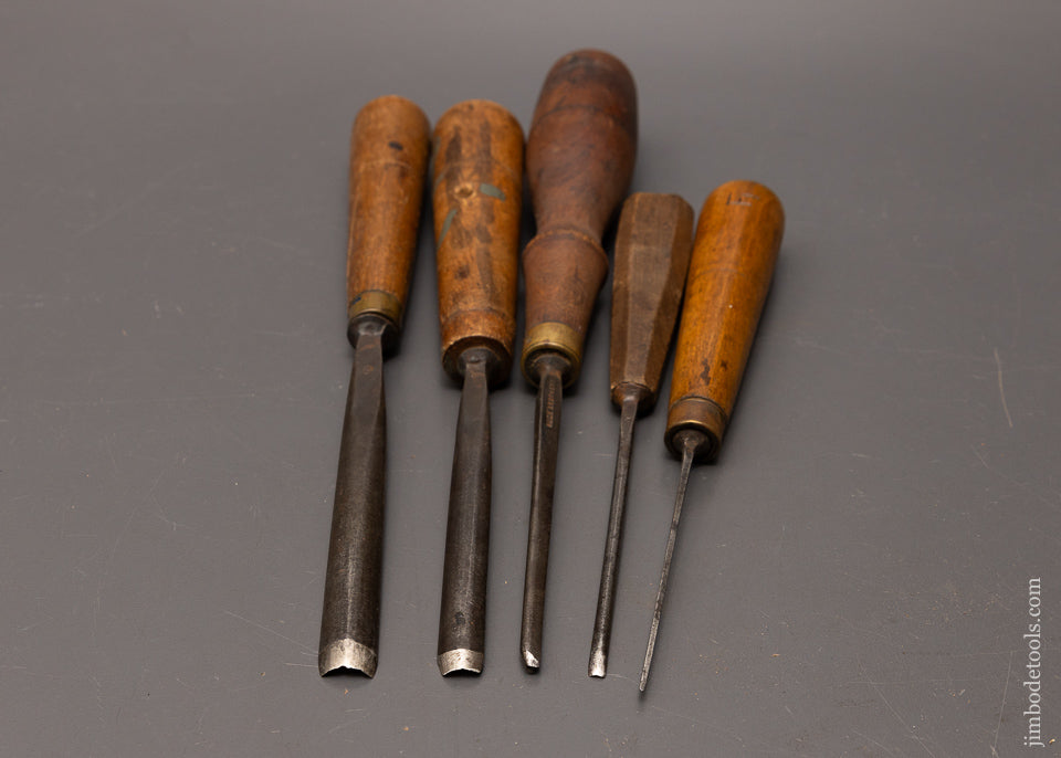 Set of 5 Good BUCK BROS. Carving Gouges - 116536