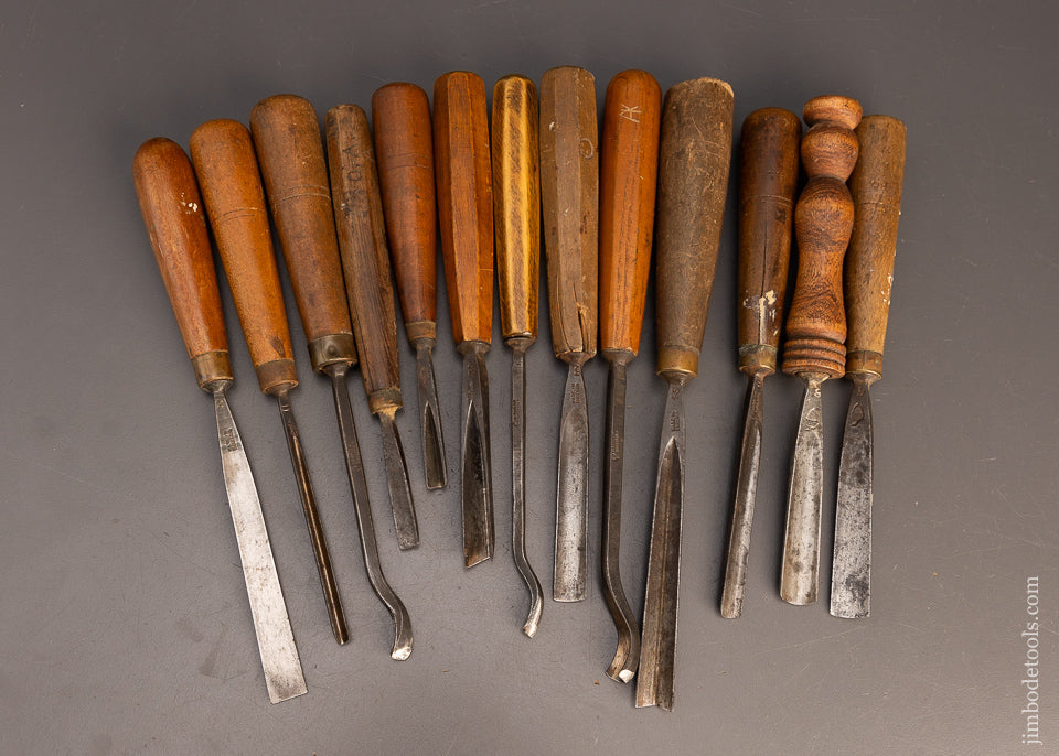 13 HENRY TAYLOR Carving Chisels Gouges - 116539