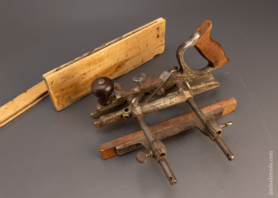 Fine STANLEY No. 46 Skewed Cutter Combination Plow, Dado, Match & Filletster Plane with Full Set of 12 Cutters - 116551