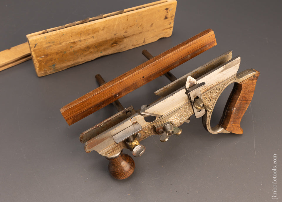 Fine STANLEY No. 46 Skewed Cutter Combination Plow, Dado, Match & Filletster Plane with Full Set of 12 Cutters - 116551