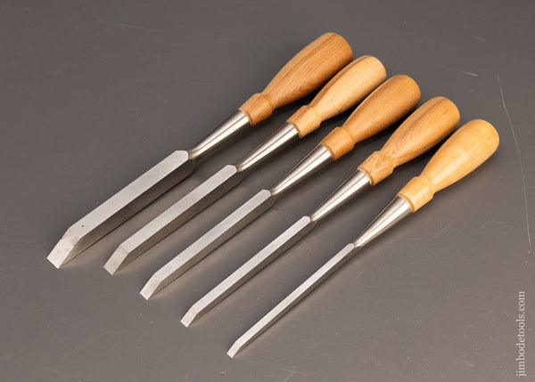 Mint Set of 5 LIE NIELSEN Heavy Mortise Chisels - 116554