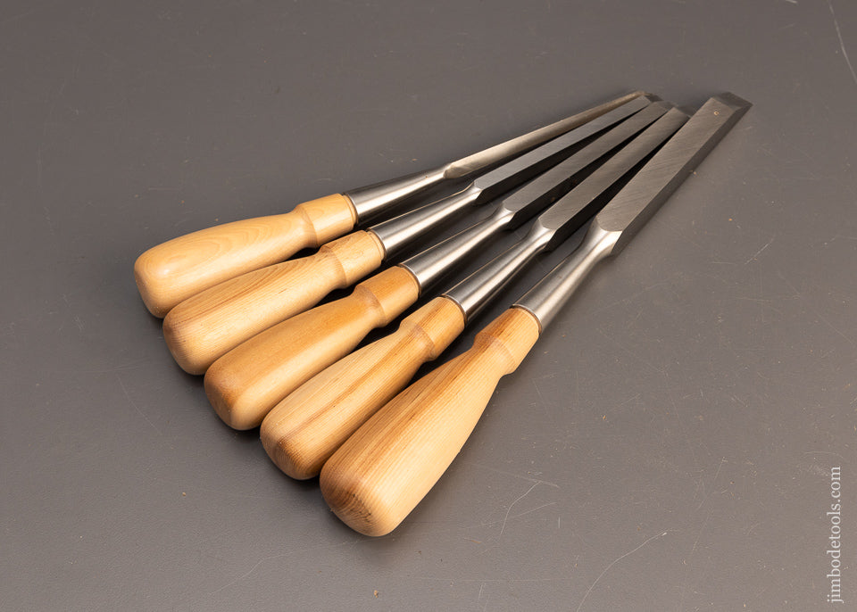 Mint Set of 5 LIE NIELSEN Heavy Mortise Chisels - 116554