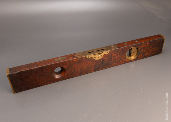 Rare L.L. DAVIS No. 13 Wooden Combination Inclinometer, Plumb & Level with Labels 24 Inch - 116555