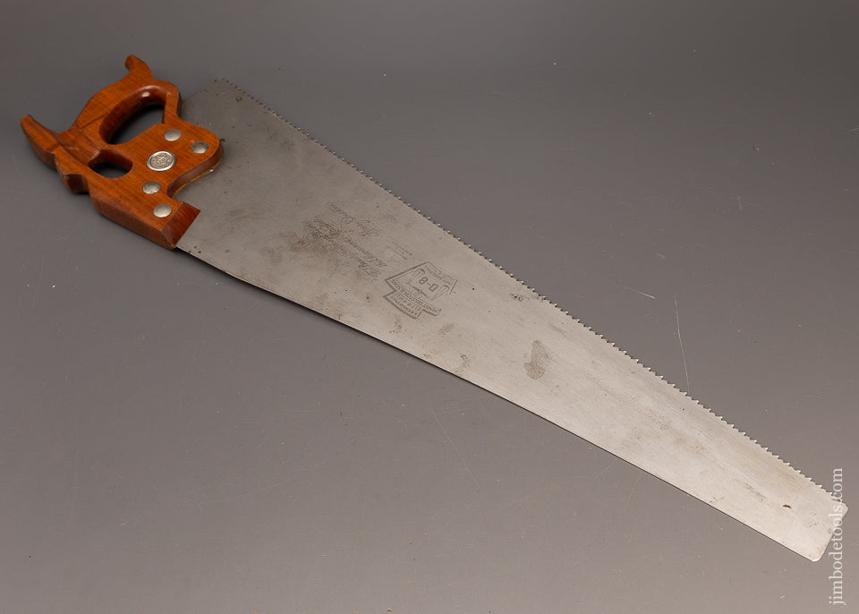 Extra Fine Unused DISSTON D-8 Thumb Hole Handle Rip Hand Saw - 116563