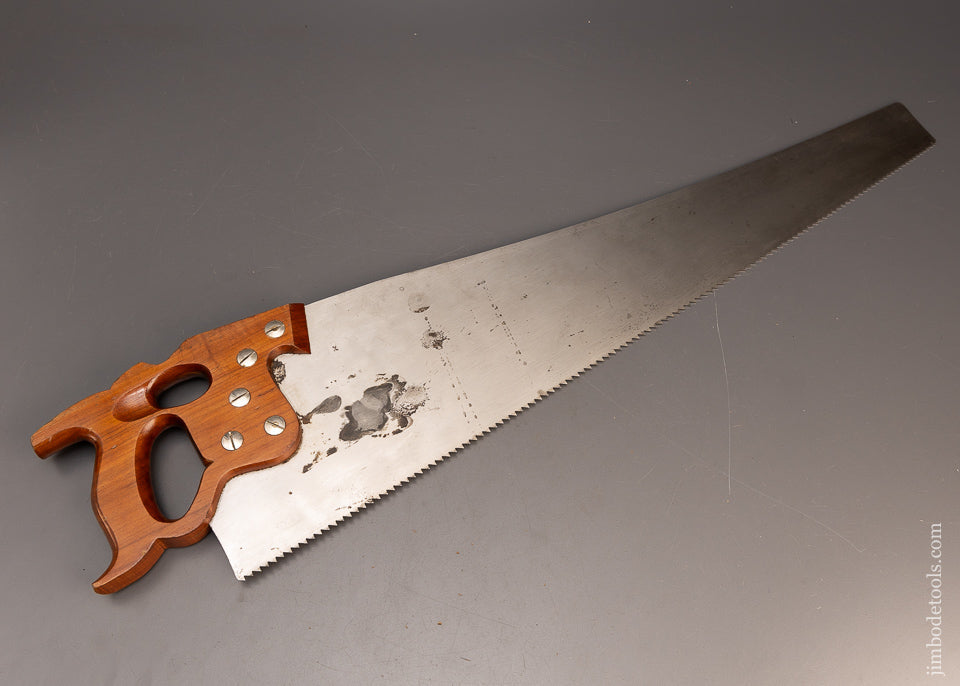 Extra Fine Unused DISSTON D-8 Thumb Hole Handle Rip Hand Saw - 116563