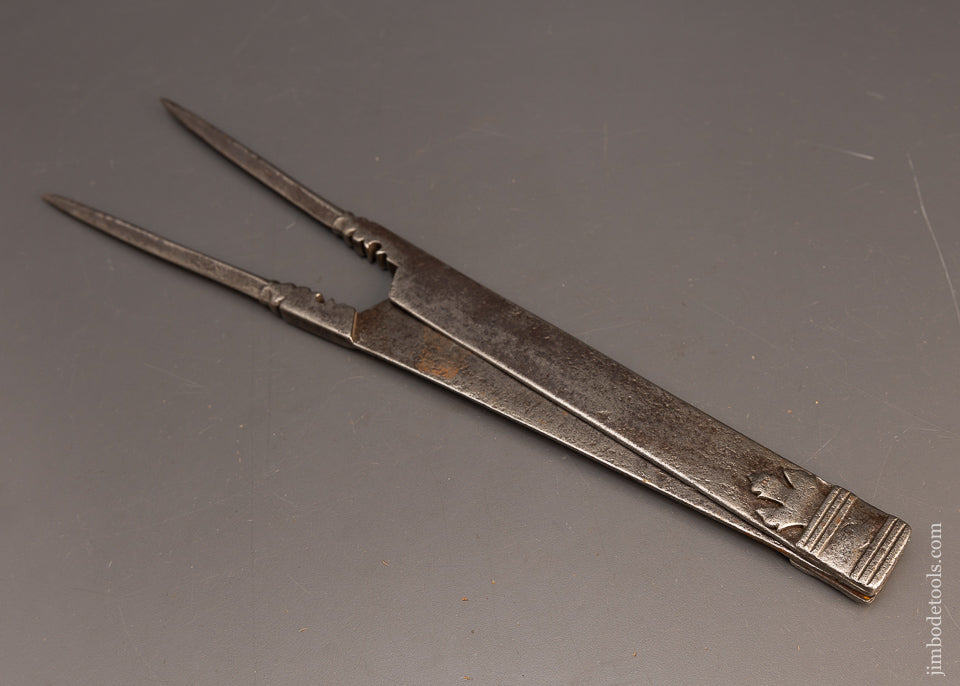 Stunning Hand Forged French Dividers with Leaf Decoration 18th Century - 116567