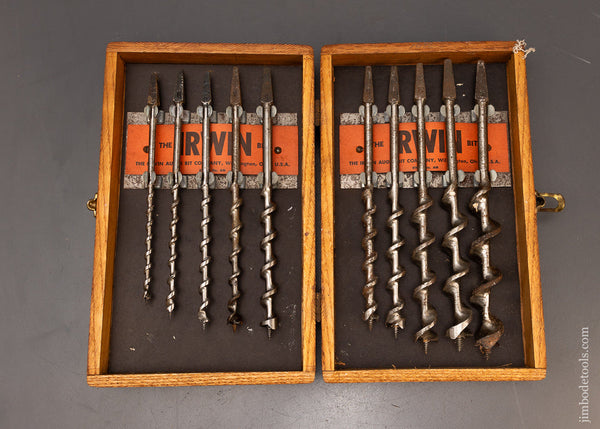 Fine Set of 10 IRWIN Auger Bits - 116571